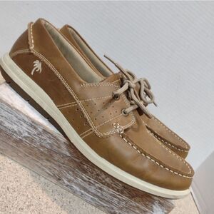 👍 Men's Leather Margaritaville Slip On Shoes SIZE 11.5